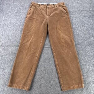 Brooks Brothers Pants Mens 36x32 Brown Corduroy Chino Clark Relaxed Fit Casual